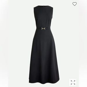 J Crew A-Line Midi Dress In Italian Stretch Wool